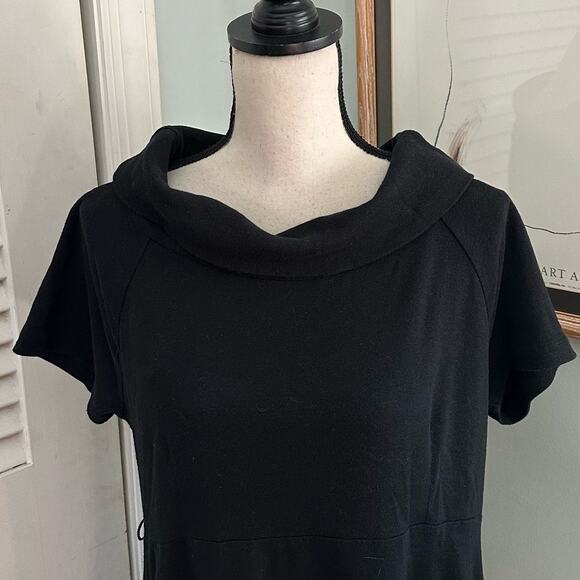 GAP MATERNITY Dress Medium Black Cowl Neck Shift Wool Blend Career Classic - Picture 2 of 11